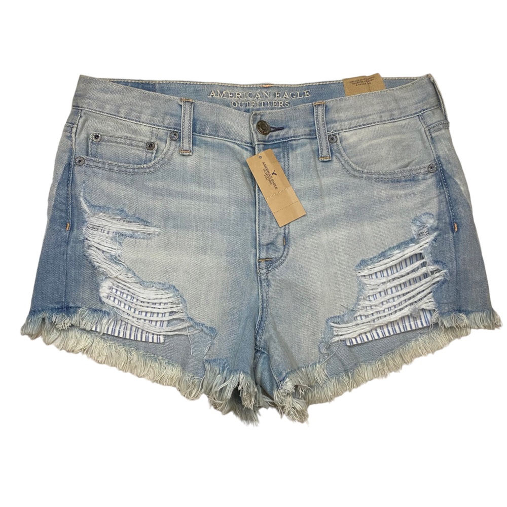 NWT American Eagle Hi Rise Vintage Festival Distressed Jean Shorts / 4